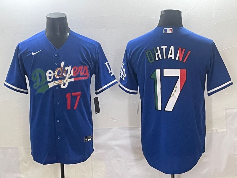 Men 2025 Los Angeles Dodgers #17 Ohtani Blue Nike MLB Jersey style 7153->los angeles dodgers->MLB Jersey